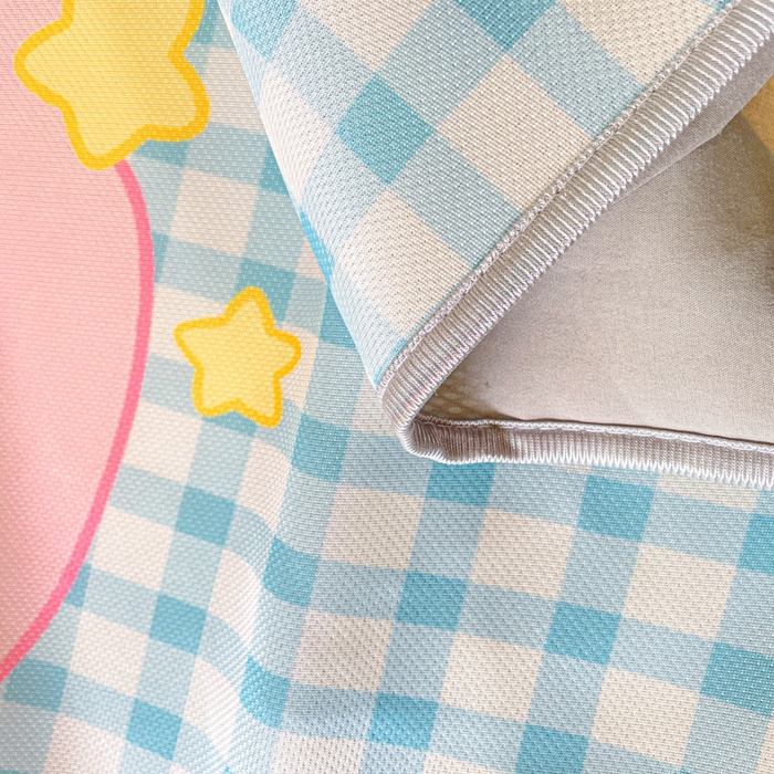 91家纺网 家纺一手货源 找家纺 柒月家居 2026新款大版印花碳光冰丝席床笠款凉席 床笠-星星之愿