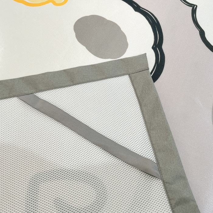 91家纺网 家纺一手货源 找家纺 柒月家居 2026新款大版印花碳光冰丝席床席款凉席 斑点熊