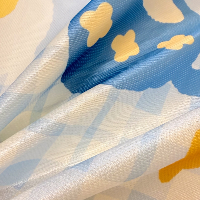 91家纺网 家纺一手货源 找家纺 柒月家居 2026新款大版印花碳光冰丝席床席款凉席 茶茶蓝猫