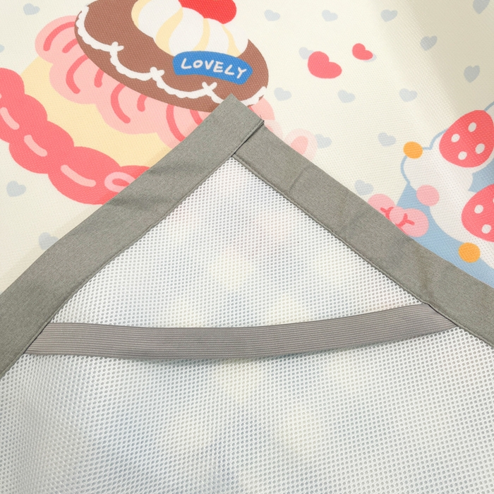 91家纺网 家纺一手货源 找家纺 柒月家居 2026新款大版印花碳光冰丝席床席款凉席 蛋糕派对