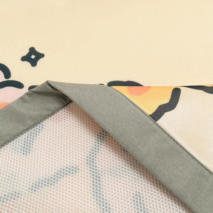 91家纺网 家纺一手货源 找家纺 柒月家居 2026新款大版印花碳光冰丝席床席款凉席 动物世界