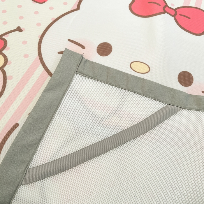 91家纺网 家纺一手货源 找家纺 柒月家居 2026新款大版印花碳光冰丝席床席款凉席 猫咪伙伴