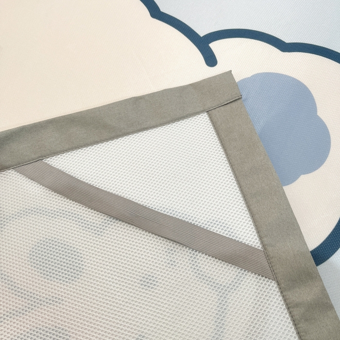 91家纺网 家纺一手货源 找家纺 柒月家居 2026新款大版印花碳光冰丝席床席款凉席 萌宝