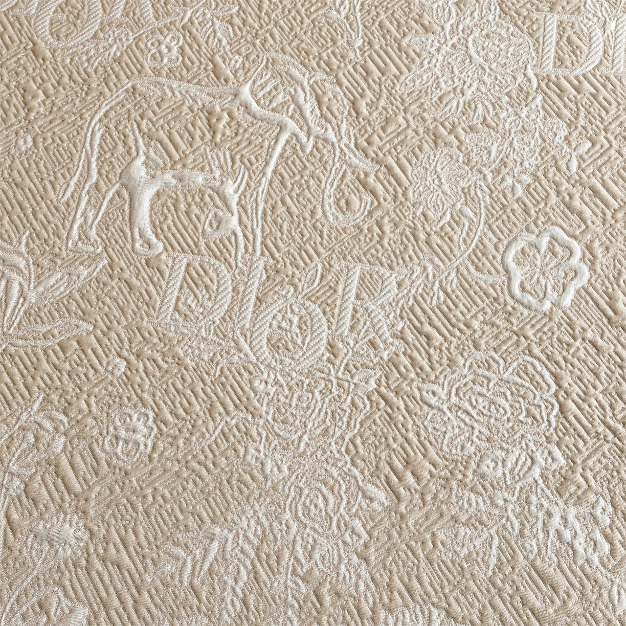 91家纺网 家纺一手货源 找家纺 慕木家纺 2026新品高端复合三明治PE乙纶双面提花610克冰豆豆凉席迪奥风系列（提供买家秀） 床席款迪奥风-卡其