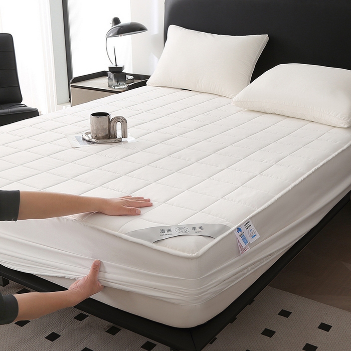 91家纺网 家纺一手货源 找家纺 （总）薇玛仕 2026新款全棉可水洗澳洲羊毛床笠床垫