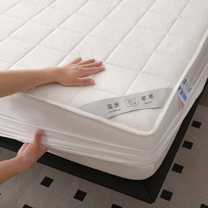 91家纺网 家纺一手货源 找家纺 （总）薇玛仕 2026新款全棉可水洗澳洲羊毛床笠床垫