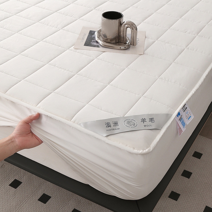 91家纺网 家纺一手货源 找家纺 （总）薇玛仕 2026新款全棉可水洗澳洲羊毛床笠床垫