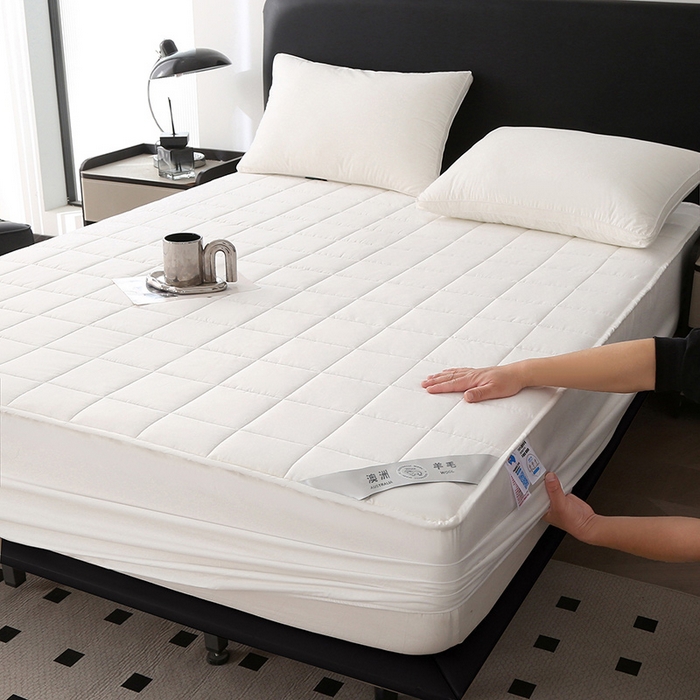 91家纺网 家纺一手货源 找家纺 （总）薇玛仕 2026新款全棉可水洗澳洲羊毛床笠床垫