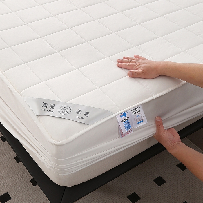 91家纺网 家纺一手货源 找家纺 （总）薇玛仕 2026新款全棉可水洗澳洲羊毛床笠床垫