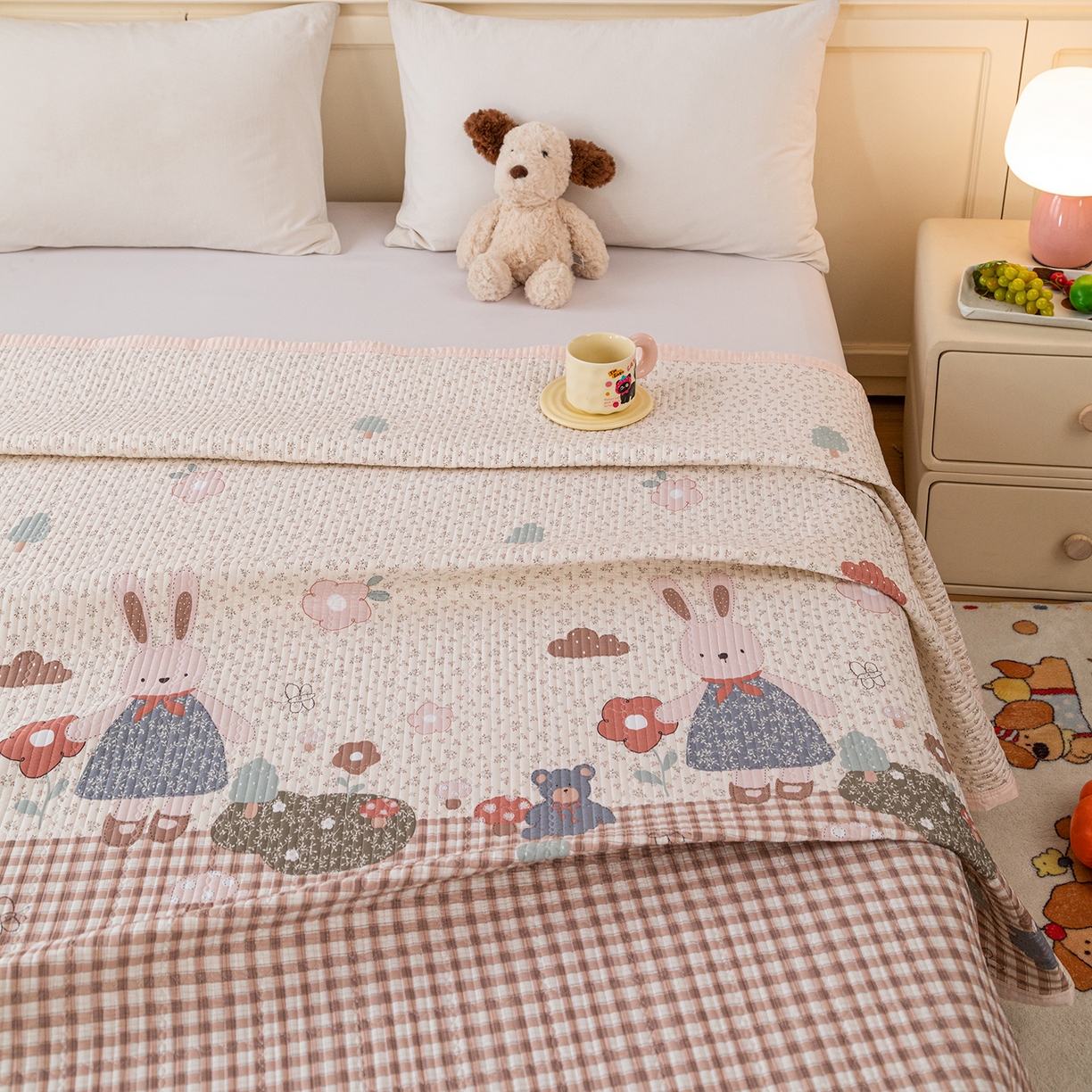 91家纺网 家纺一手货源 找家纺 （总）源舜家纺 2026新款天丝莫代尔大版凉感床盖