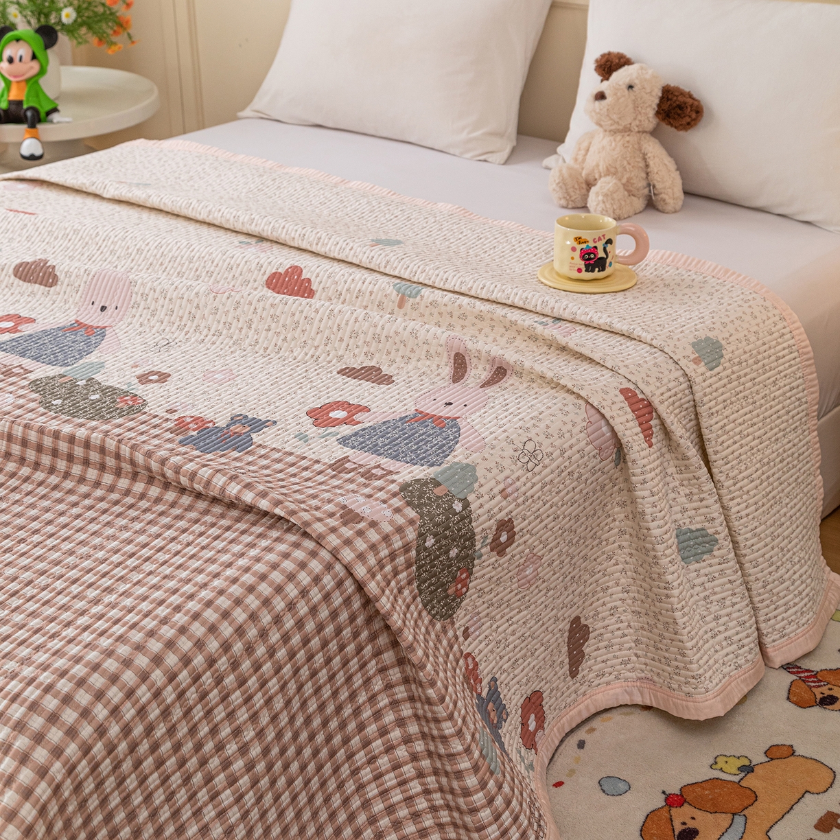 91家纺网 家纺一手货源 找家纺 （总）源舜家纺 2026新款天丝莫代尔大版凉感床盖