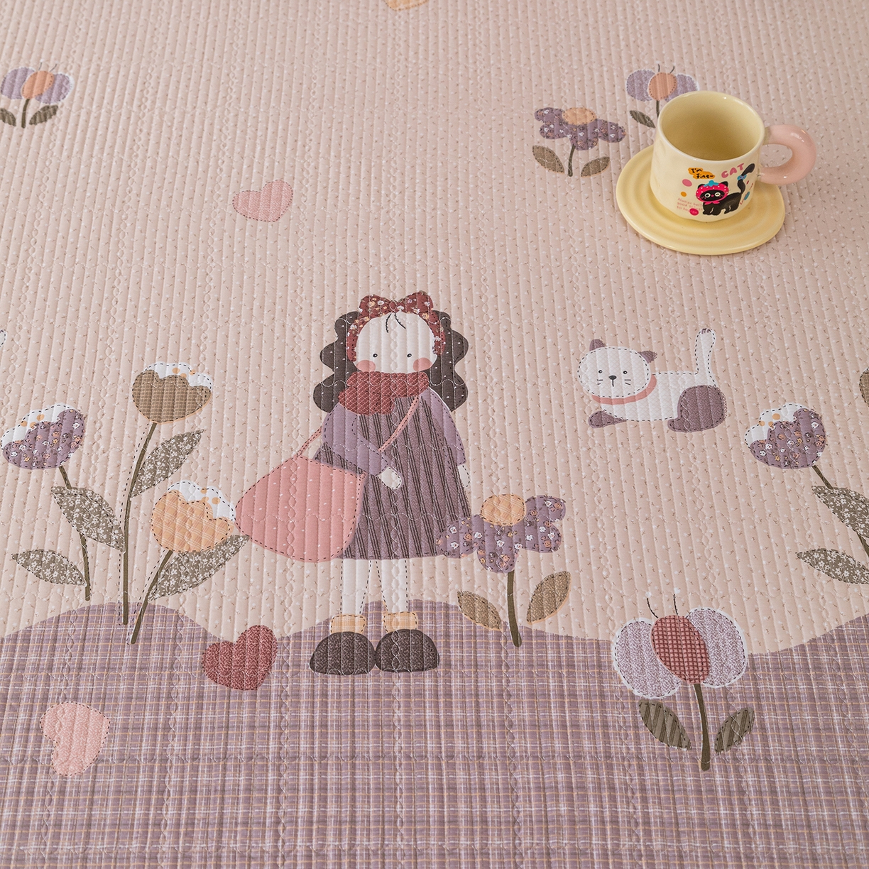 91家纺网 家纺一手货源 找家纺 源舜家纺 2026新款天丝莫代尔大版凉感床盖 春日花语