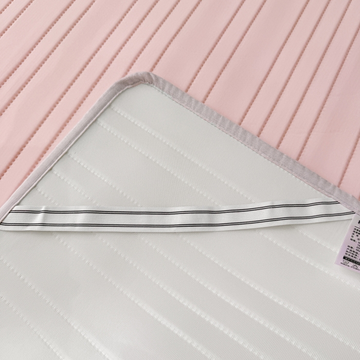 91家纺网 家纺一手货源 找家纺 麋兔 2026新款纯色朵朵小熊冰蚕丝软席 浅粉