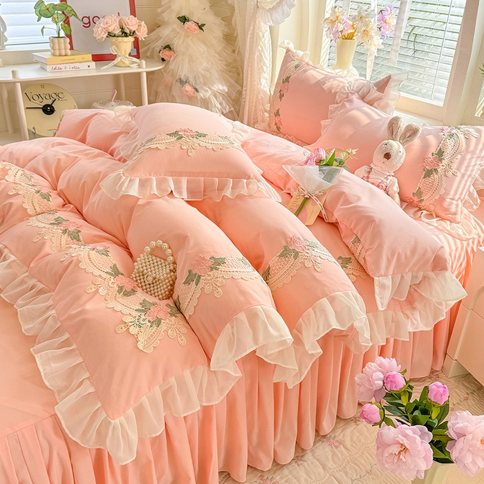 91家纺网 家纺一手货源 找家纺 后庭寝室 2026春夏新款乳胶凉席夏凉被空调被夏被四件套-爱意系列 爱意-水绿