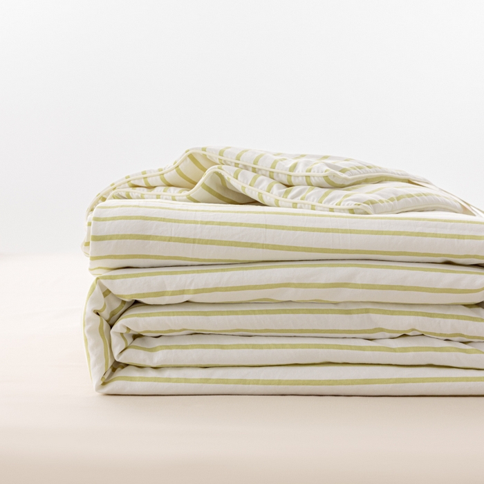 91家纺网 家纺一手货源 找家纺 迪梵家纺 2026新款A类无印风水洗棉条纹大豆夏凉被夏被空调被薄被子被子被芯（带买家秀） 条纹-黄