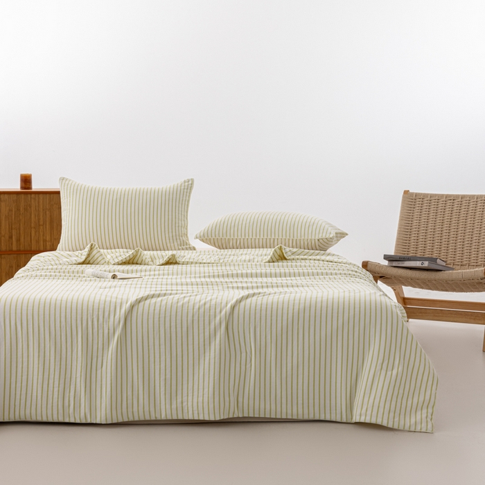 91家纺网 家纺一手货源 找家纺 迪梵家纺 2026新款A类无印风水洗棉条纹大豆夏凉被夏被空调被薄被子被子被芯（带买家秀） 条纹-黄