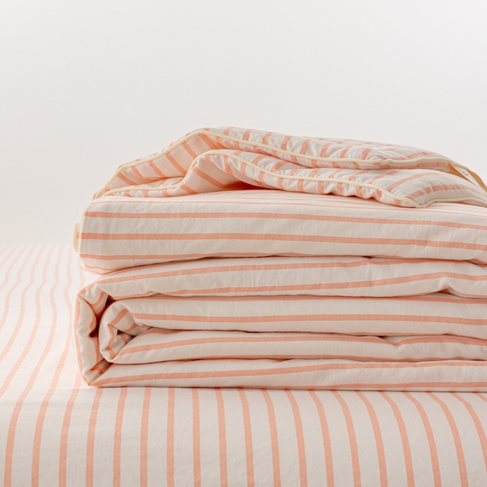 91家纺网 家纺一手货源 找家纺 迪梵家纺 2026新款A类无印风水洗棉条纹大豆夏凉被夏被空调被薄被子被子被芯（带买家秀） 条纹-玉