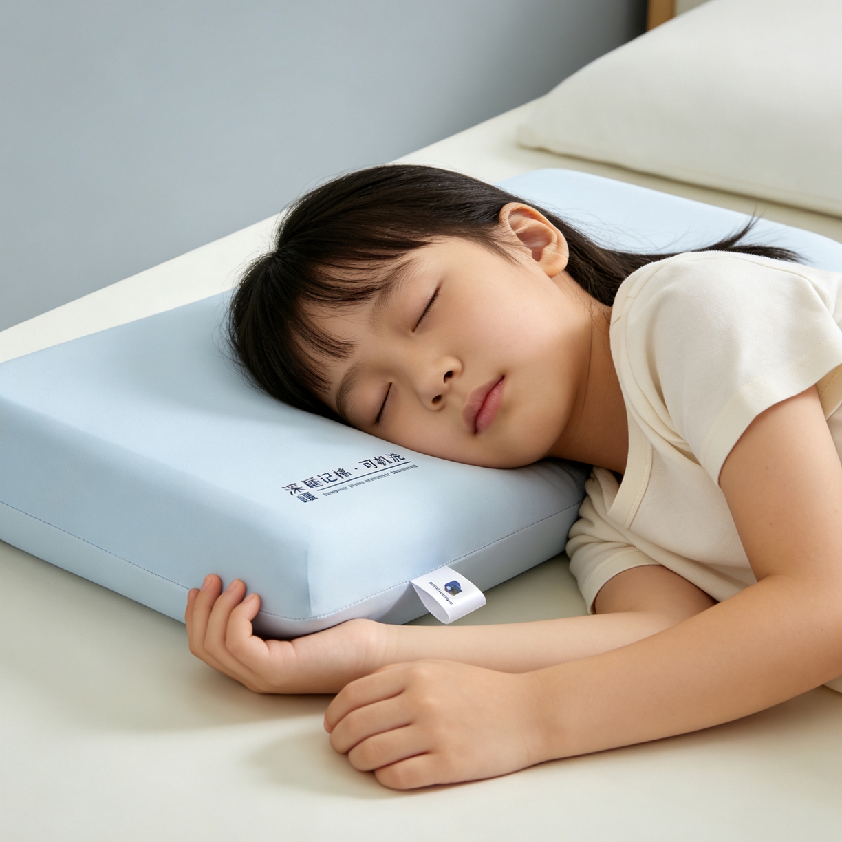 91家纺网 家纺一手货源 找家纺 （总）芯辰 2026新款儿童可水洗慢回弹记忆枕护颈椎深睡枕枕头枕芯