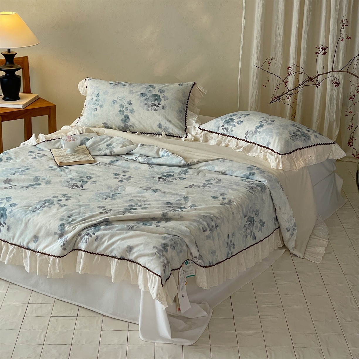 91家纺网 家纺一手货源 找家纺 傲蕾良品 2026新款【山野计划】砂洗棉麻大豆抗菌被 空谷幽兰