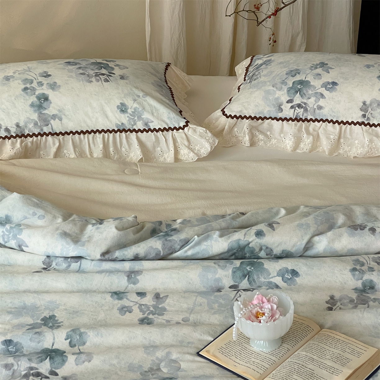 91家纺网 家纺一手货源 找家纺 傲蕾良品 2026新款【山野计划】砂洗棉麻大豆抗菌被 空谷幽兰