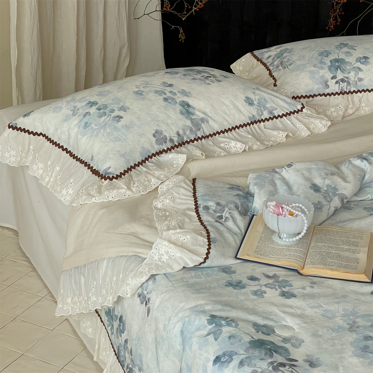 91家纺网 家纺一手货源 找家纺 傲蕾良品 2026新款【山野计划】砂洗棉麻大豆抗菌被 空谷幽兰