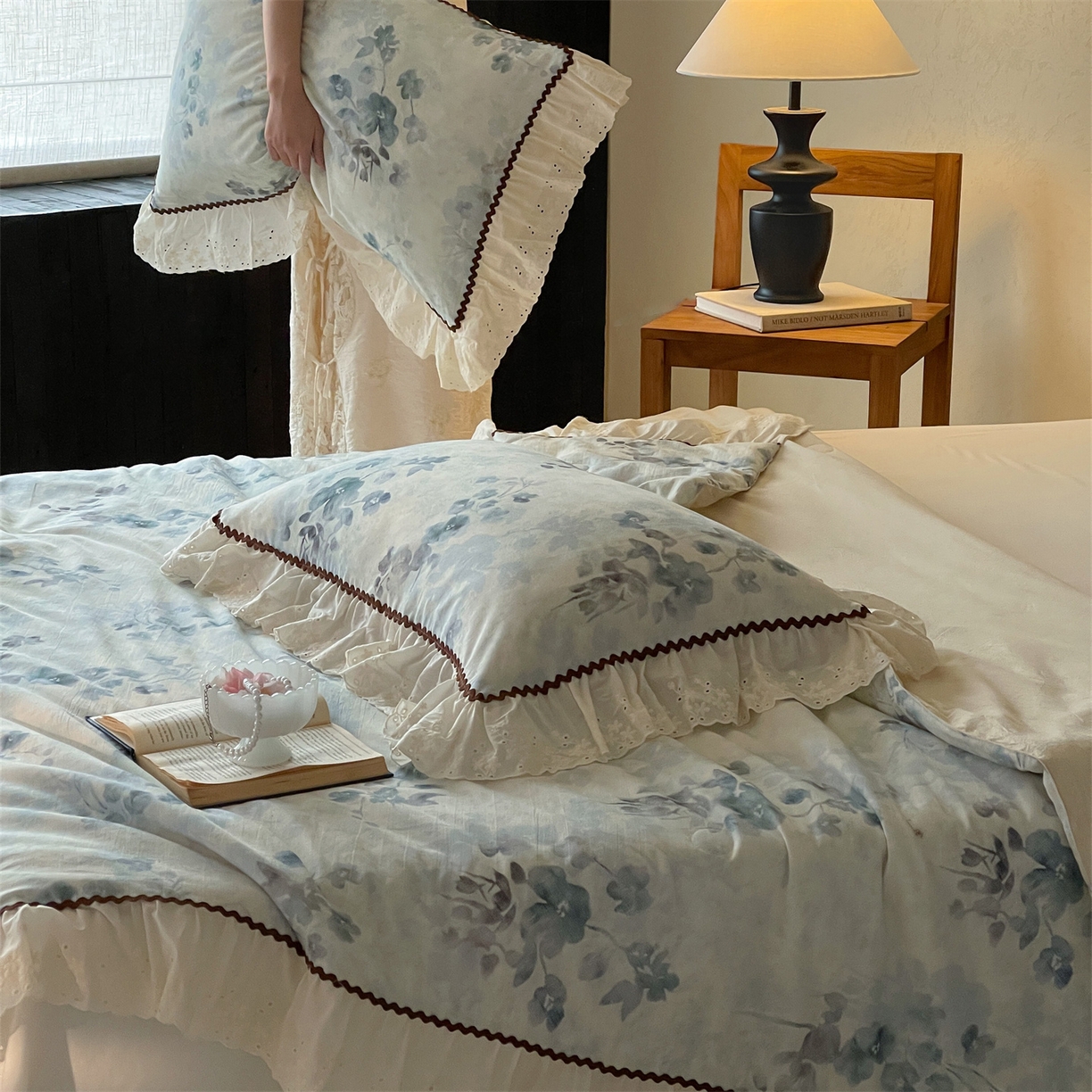 91家纺网 家纺一手货源 找家纺 傲蕾良品 2026新款【山野计划】砂洗棉麻大豆抗菌被 空谷幽兰