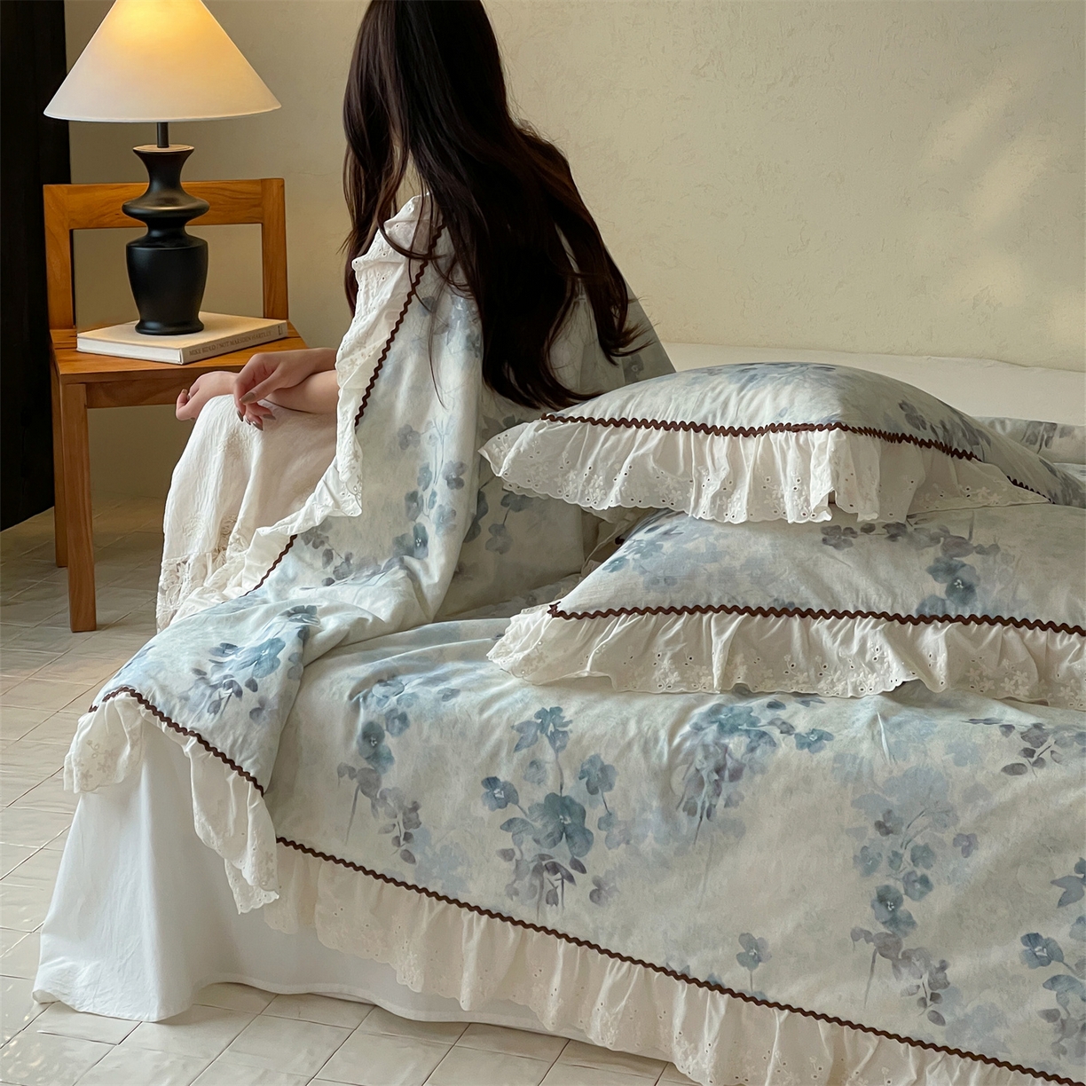 91家纺网 家纺一手货源 找家纺 傲蕾良品 2026新款【山野计划】砂洗棉麻大豆抗菌被 空谷幽兰