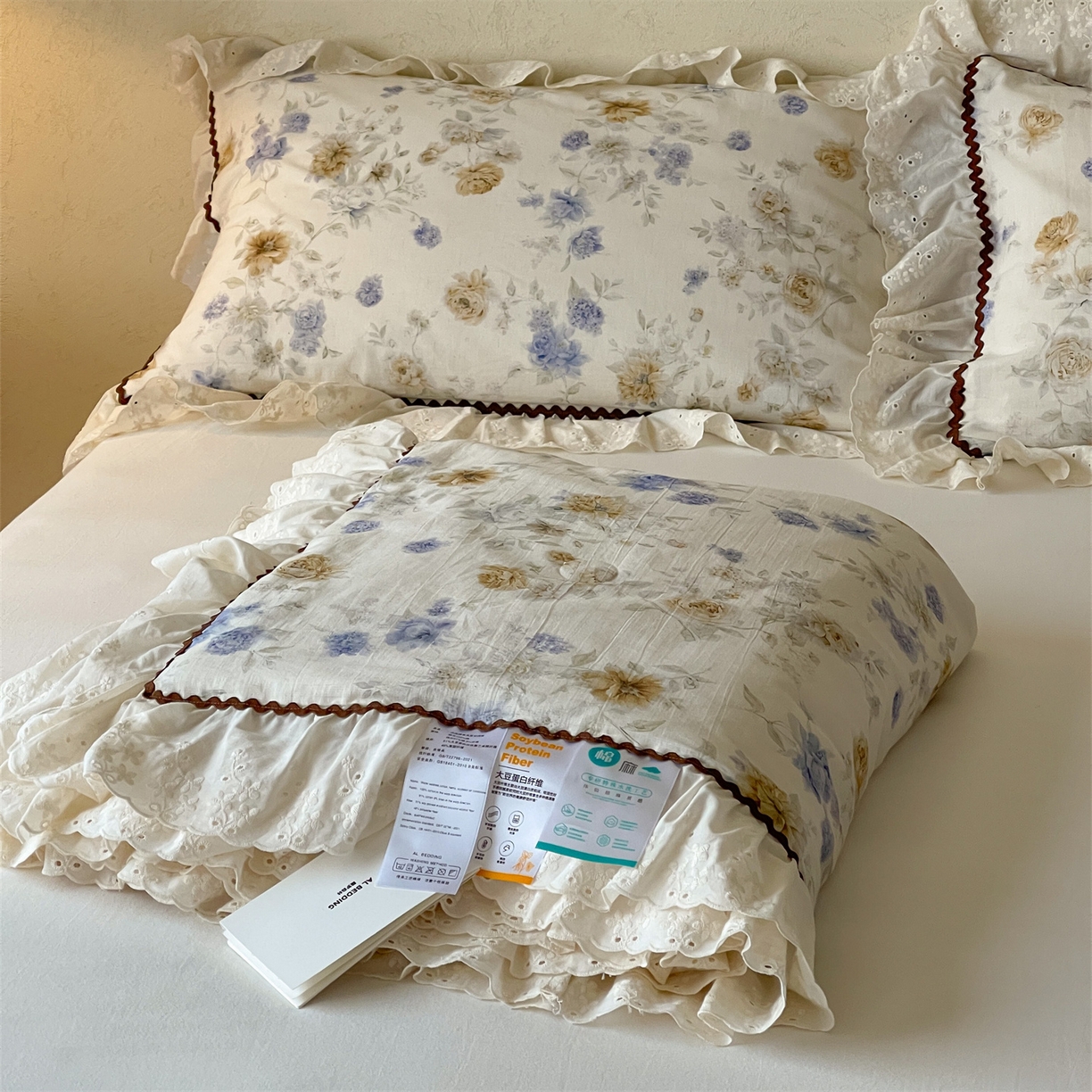 91家纺网 家纺一手货源 找家纺 傲蕾良品 2026新款【山野计划】砂洗棉麻大豆抗菌被 莫奈花园