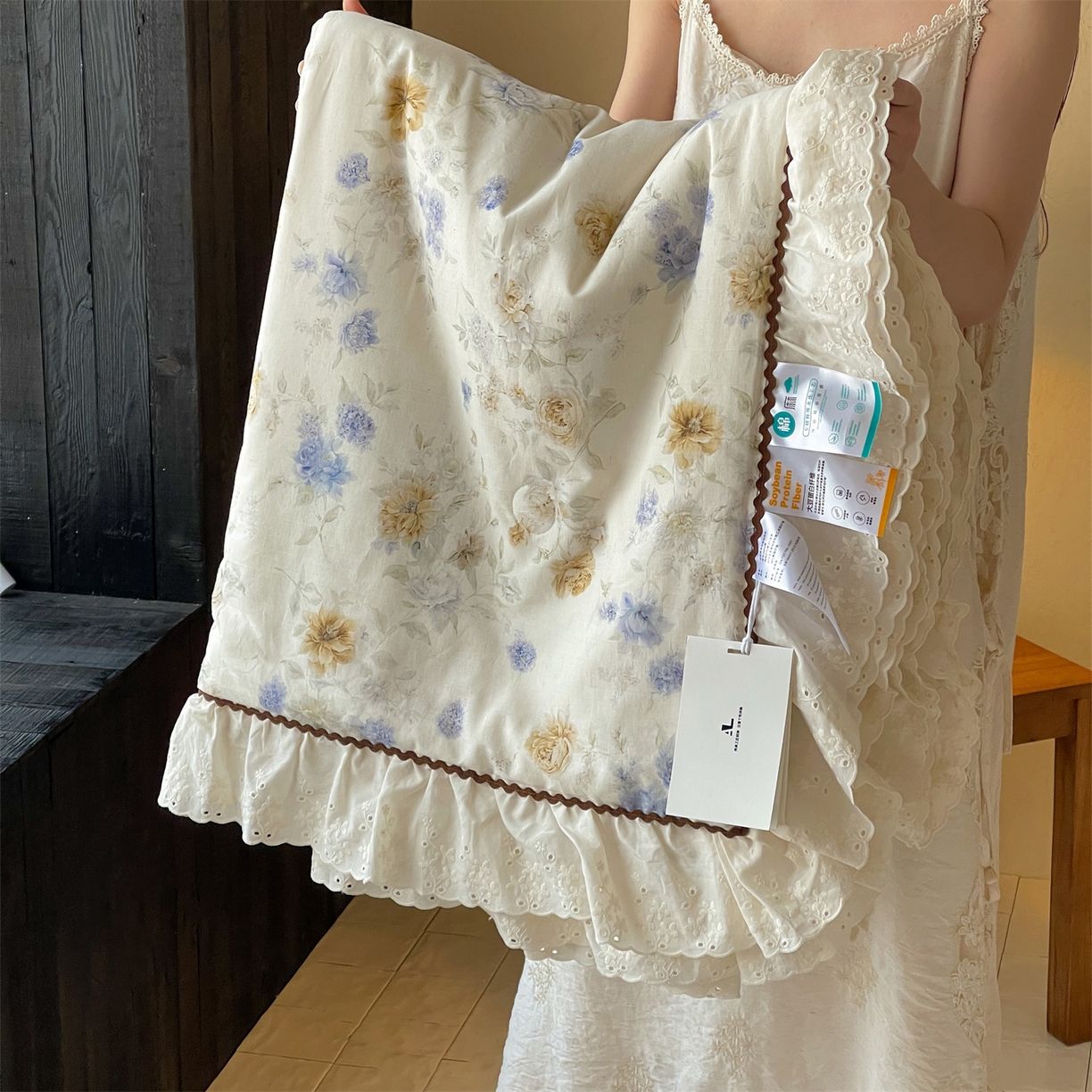 91家纺网 家纺一手货源 找家纺 傲蕾良品 2026新款【山野计划】砂洗棉麻大豆抗菌被 莫奈花园