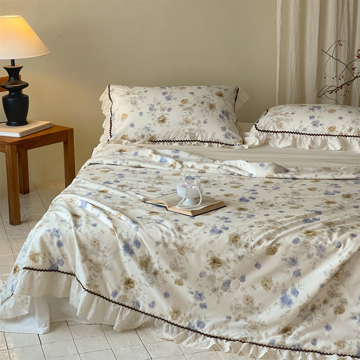 91家纺网 家纺一手货源 找家纺 傲蕾良品 2026新款【山野计划】砂洗棉麻大豆抗菌被 莫奈花园