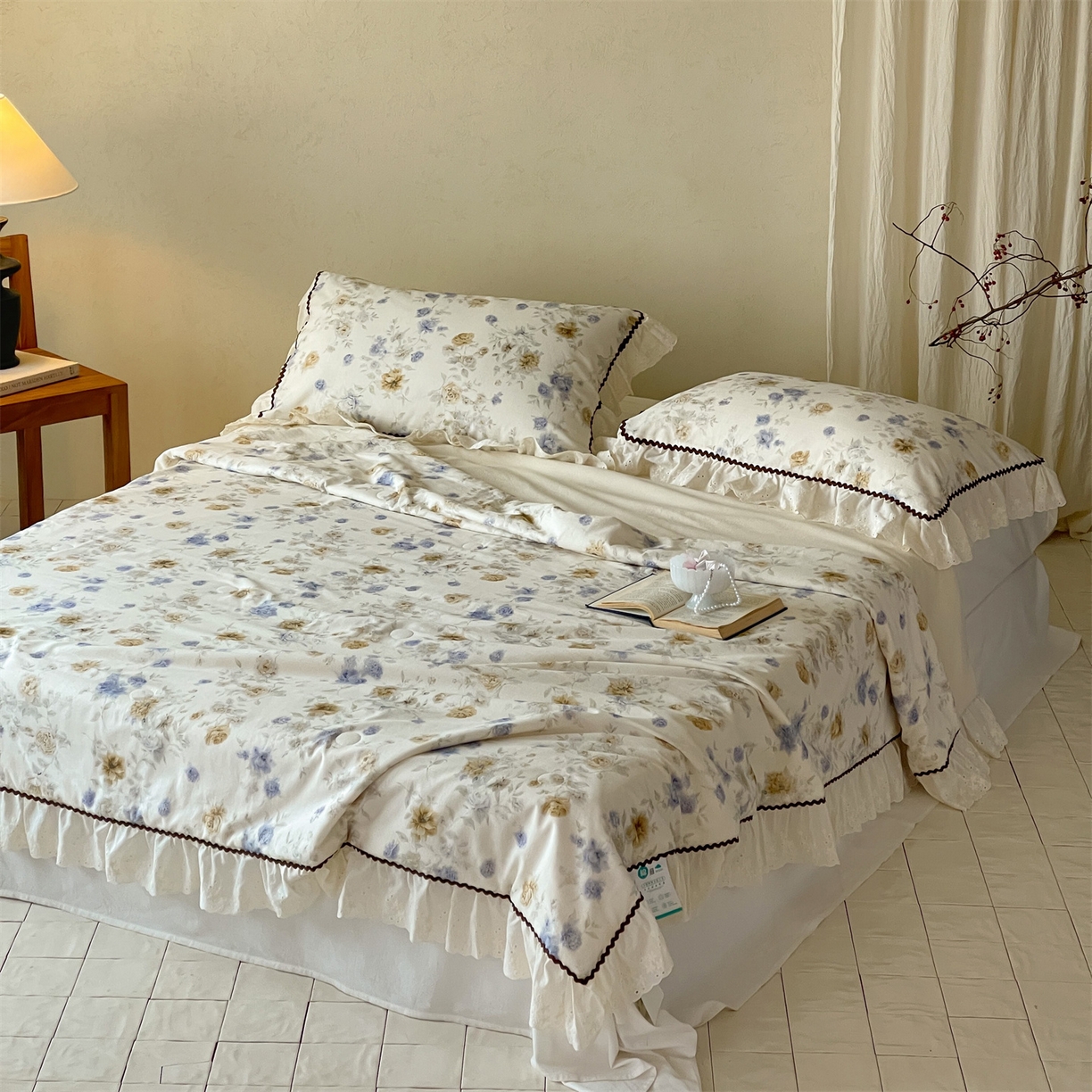 91家纺网 家纺一手货源 找家纺 傲蕾良品 2026新款【山野计划】砂洗棉麻大豆抗菌被 莫奈花园