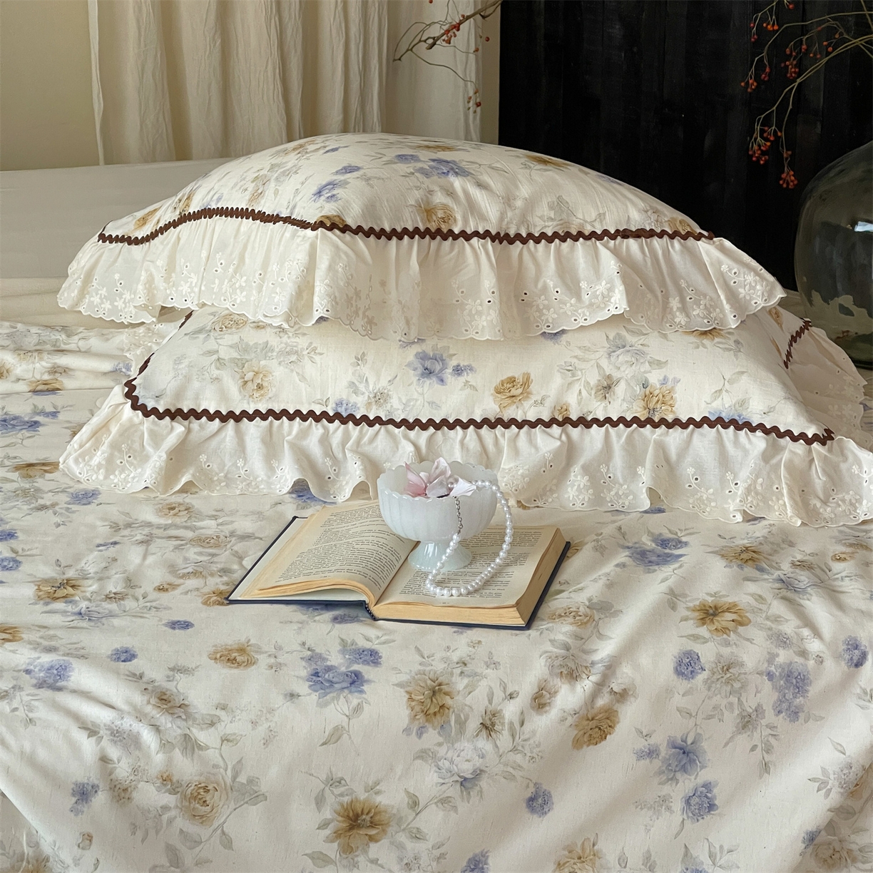 91家纺网 家纺一手货源 找家纺 傲蕾良品 2026新款【山野计划】砂洗棉麻大豆抗菌被 莫奈花园