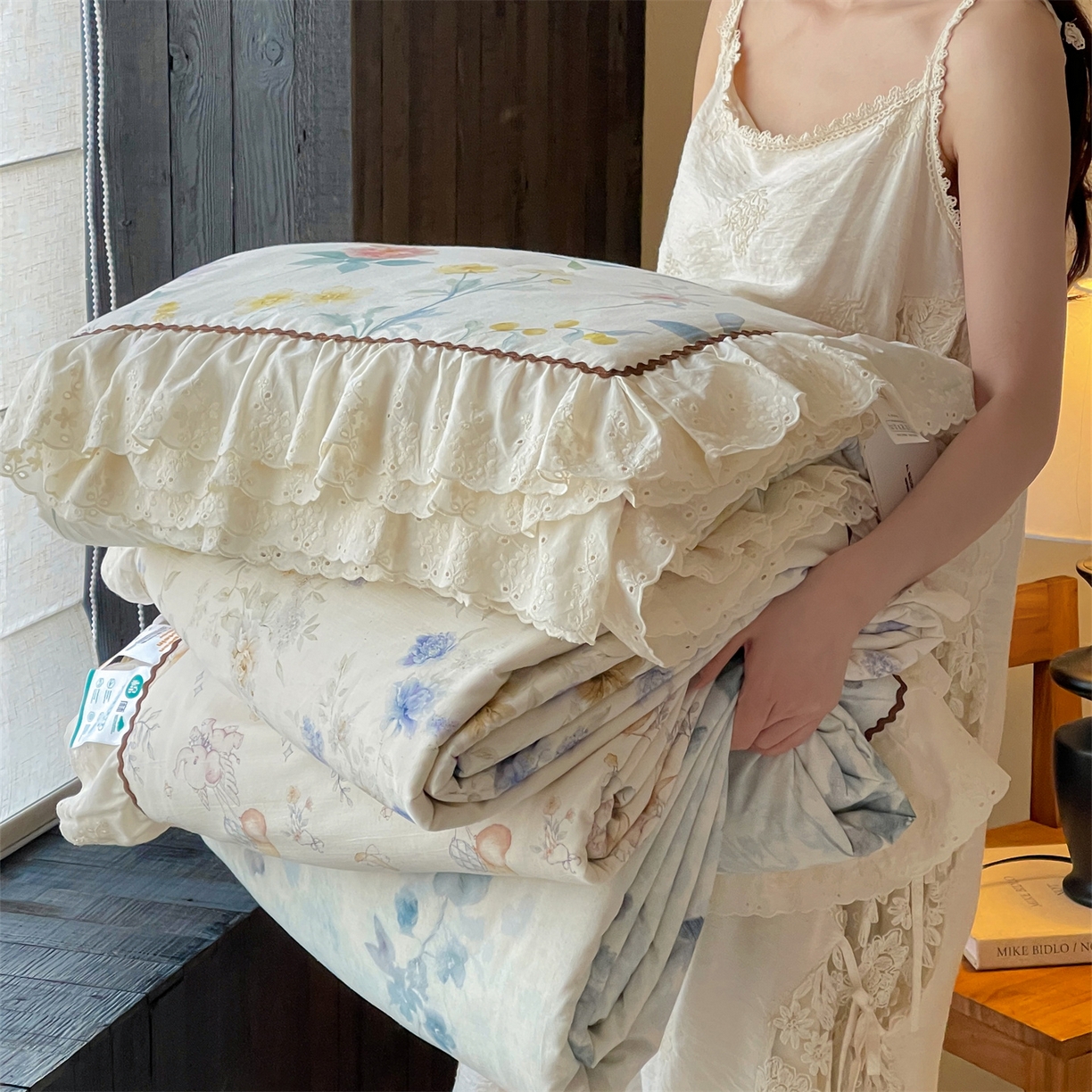 91家纺网 家纺一手货源 找家纺 傲蕾良品 2026新款【山野计划】砂洗棉麻大豆抗菌被 组合图