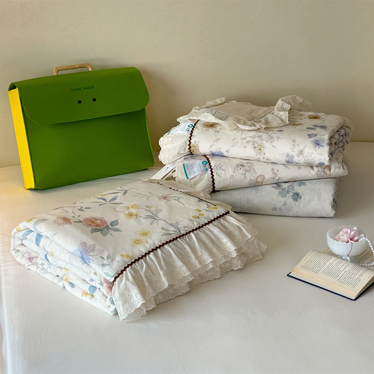 91家纺网 家纺一手货源 找家纺 傲蕾良品 2026新款【山野计划】砂洗棉麻大豆抗菌被 组合图