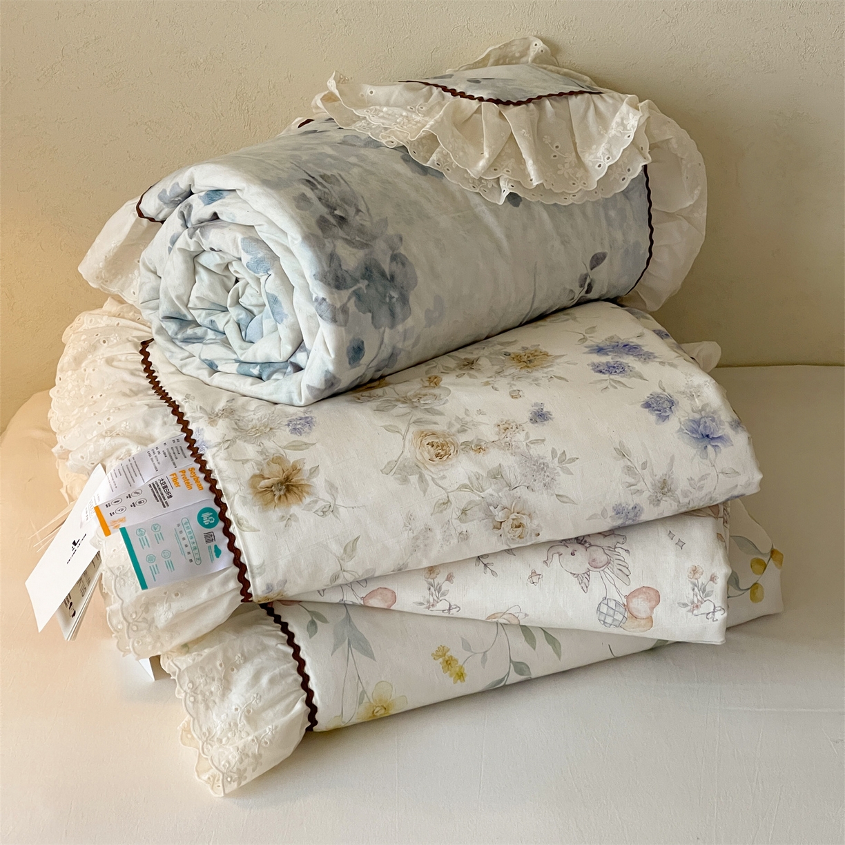 91家纺网 家纺一手货源 找家纺 傲蕾良品 2026新款【山野计划】砂洗棉麻大豆抗菌被 组合图