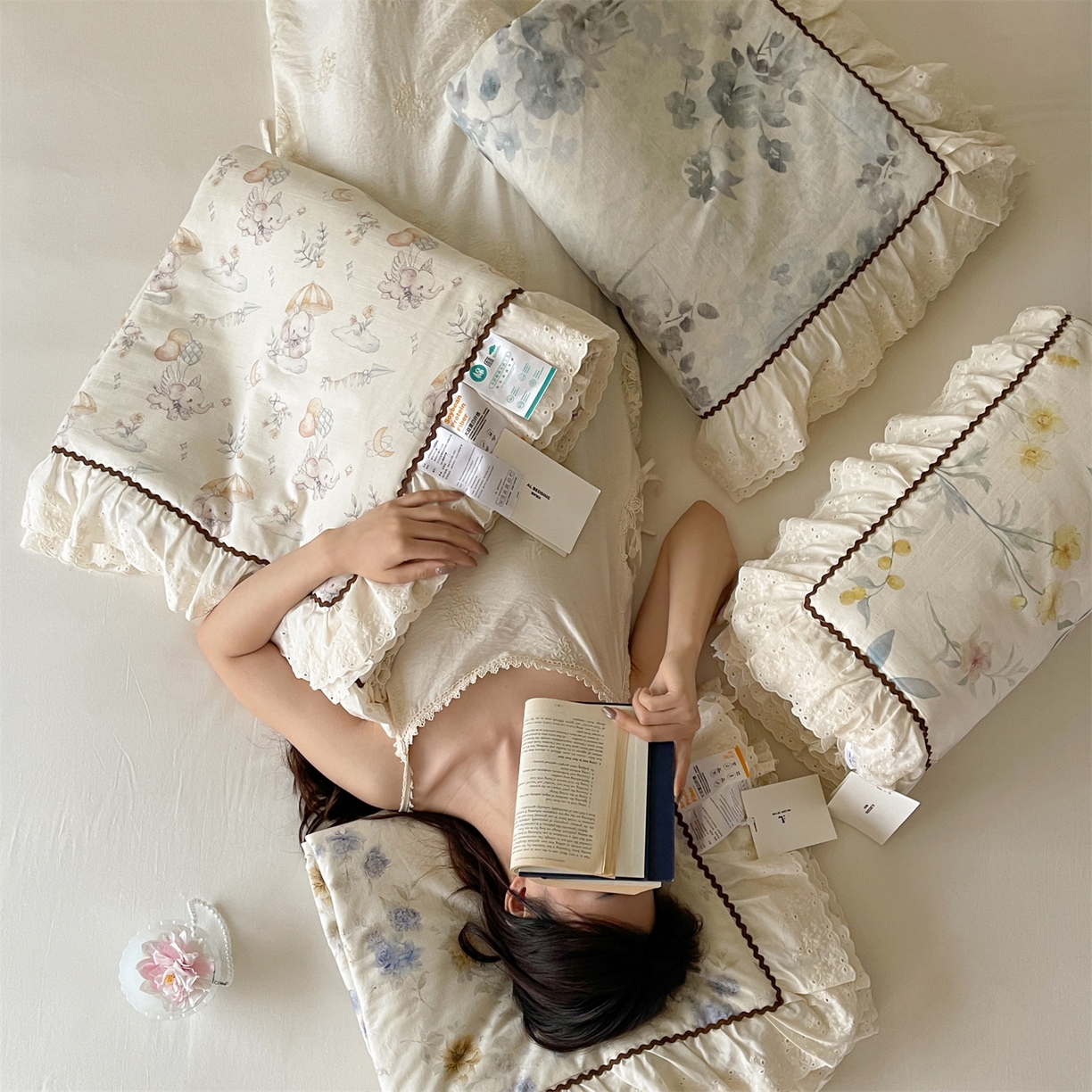 91家纺网 家纺一手货源 找家纺 傲蕾良品 2026新款【山野计划】砂洗棉麻大豆抗菌被 组合图