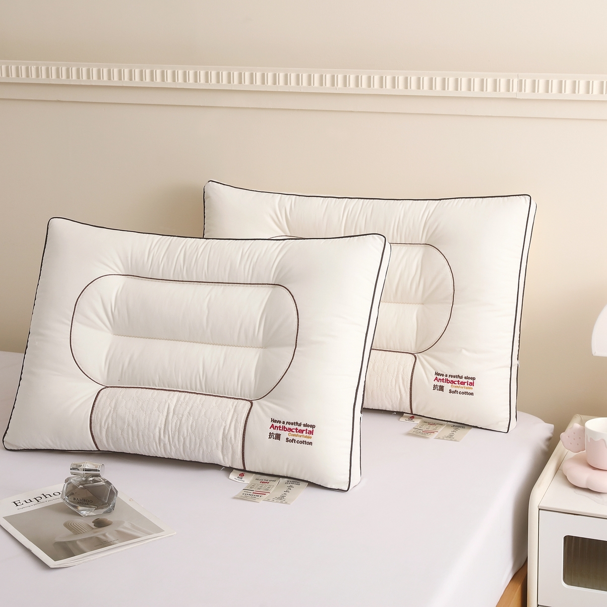 91家纺网 家纺一手货源 找家纺 （总）云熙枕业 2026春夏新款全棉立体抗菌护颈枕 枕头枕芯