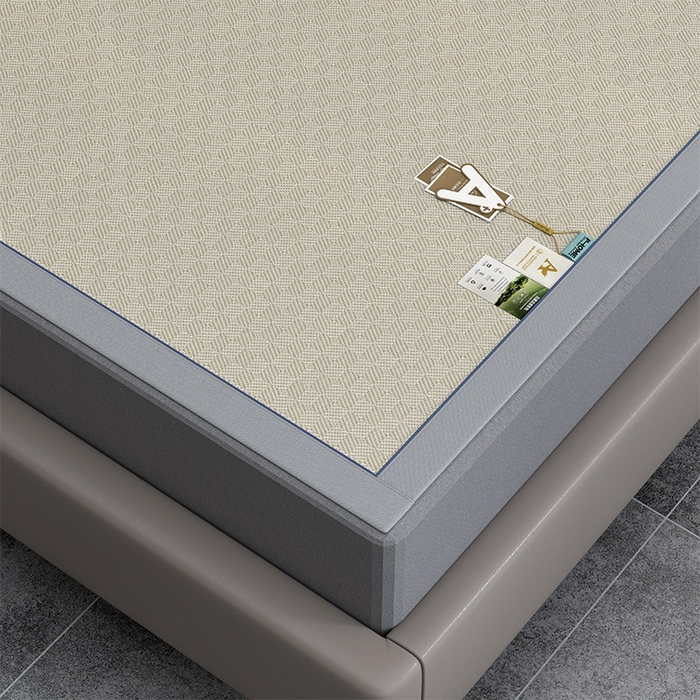 91家纺网 家纺一手货源 找家纺 小牛席业 2026新款棋盘格冰丝腊肠狗贴布绣冰丝席席子凉席 棋盘格可爱小狗冰丝席-咖色