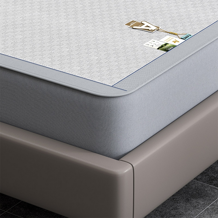 91家纺网 家纺一手货源 找家纺 小牛席业 2026新款棋盘格冰丝腊肠狗贴布绣冰丝席席子凉席-床笠款 灰色