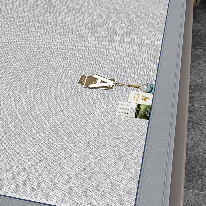 91家纺网 家纺一手货源 找家纺 小牛席业 2026新款棋盘格冰丝腊肠狗贴布绣冰丝席席子凉席-床笠款 灰色