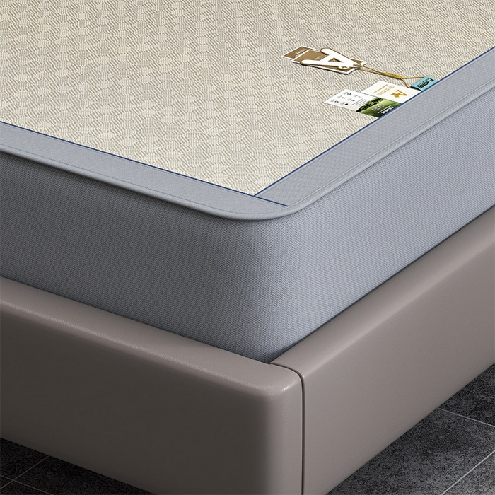 91家纺网 家纺一手货源 找家纺 小牛席业 2026新款棋盘格冰丝腊肠狗贴布绣冰丝席席子凉席-床笠款 咖色