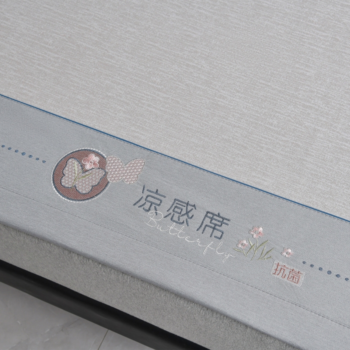 91家纺网 家纺一手货源 找家纺 小牛席业 2026新款小清新凉感冰丝席席子凉席 香槟