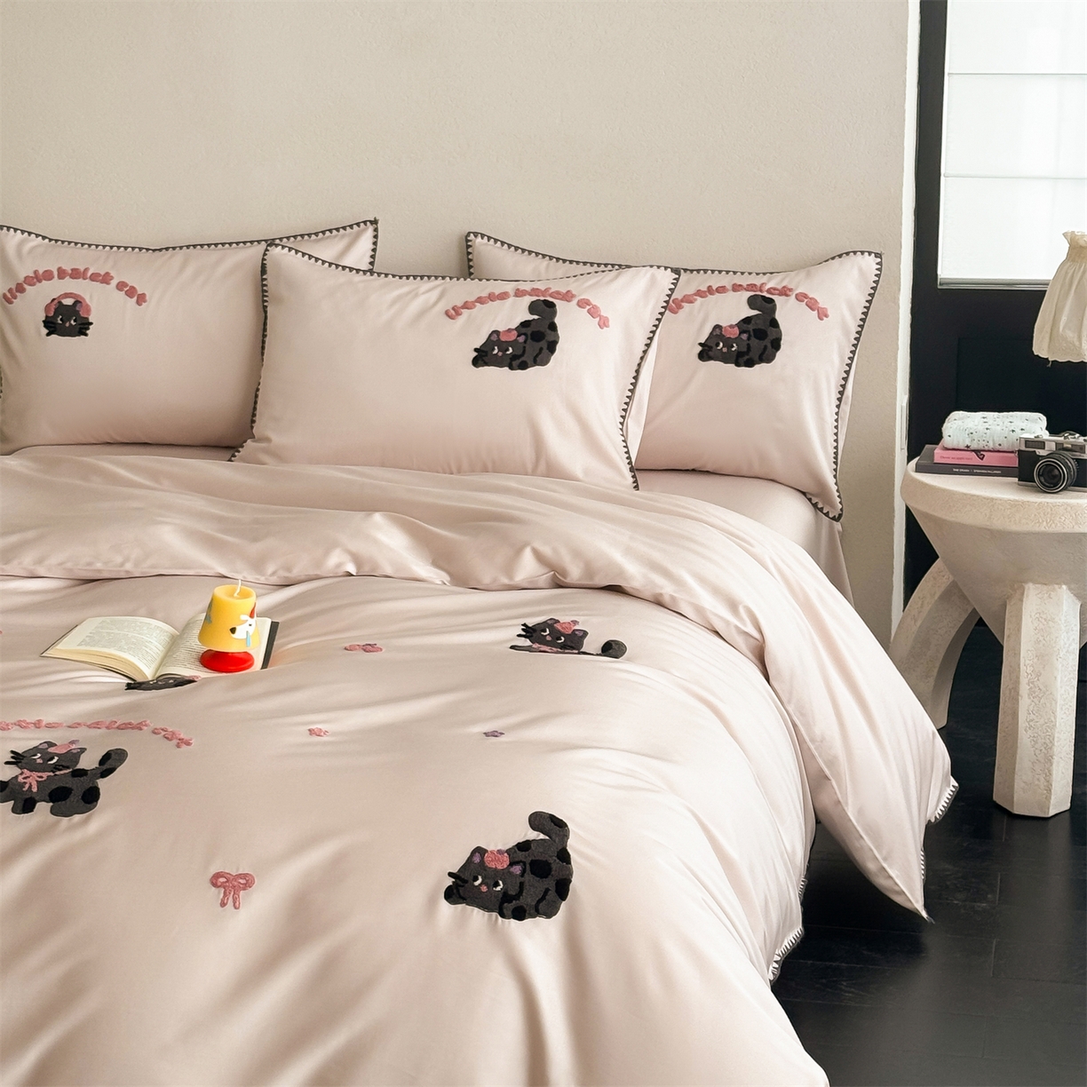 91家纺网 家纺一手货源 找家纺 （总）FORTWO家纺原创设计（FOR TWO家纺） 2026新款天丝卡通毛巾绣四件套