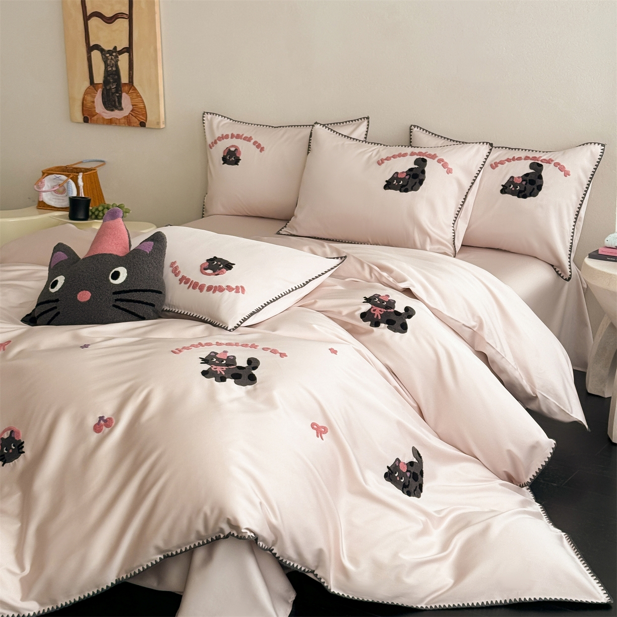 91家纺网 家纺一手货源 找家纺 （总）FORTWO家纺原创设计（FOR TWO家纺） 2026新款天丝卡通毛巾绣四件套