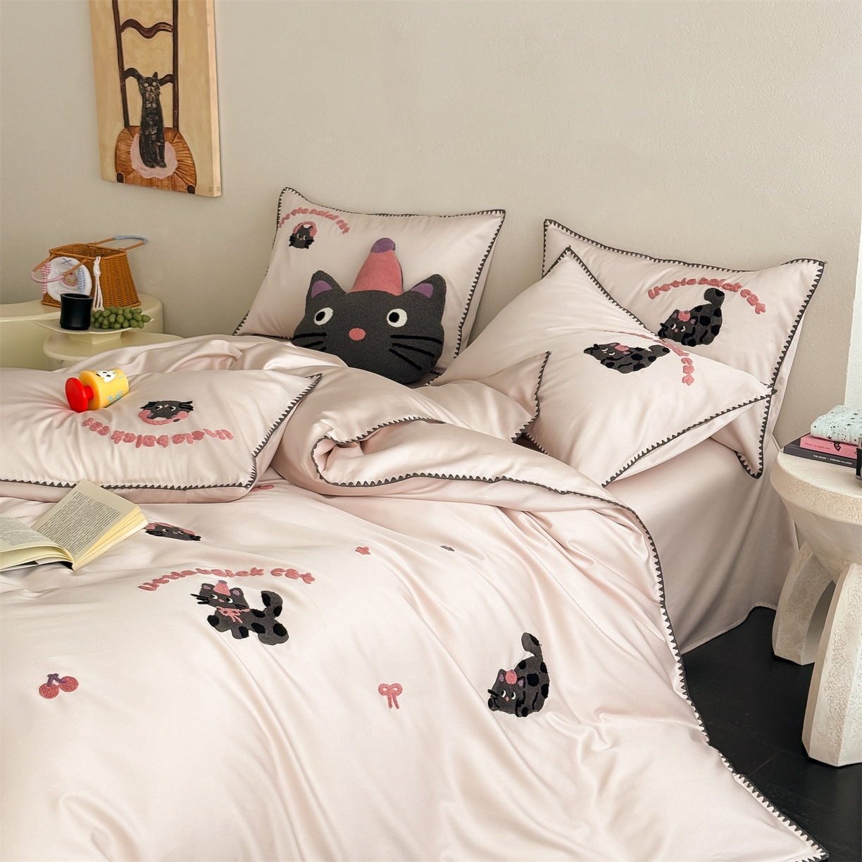 91家纺网 家纺一手货源 找家纺 （总）FORTWO家纺原创设计（FOR TWO家纺） 2026新款天丝卡通毛巾绣四件套