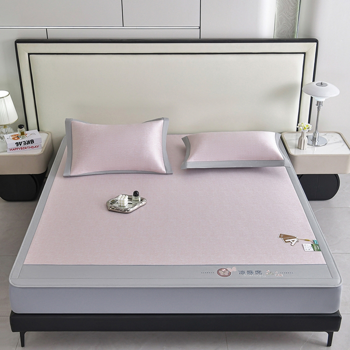 91家纺网 家纺一手货源 找家纺 （总）小牛席业 2026新款小清新凉感冰丝席席子凉席-床笠款