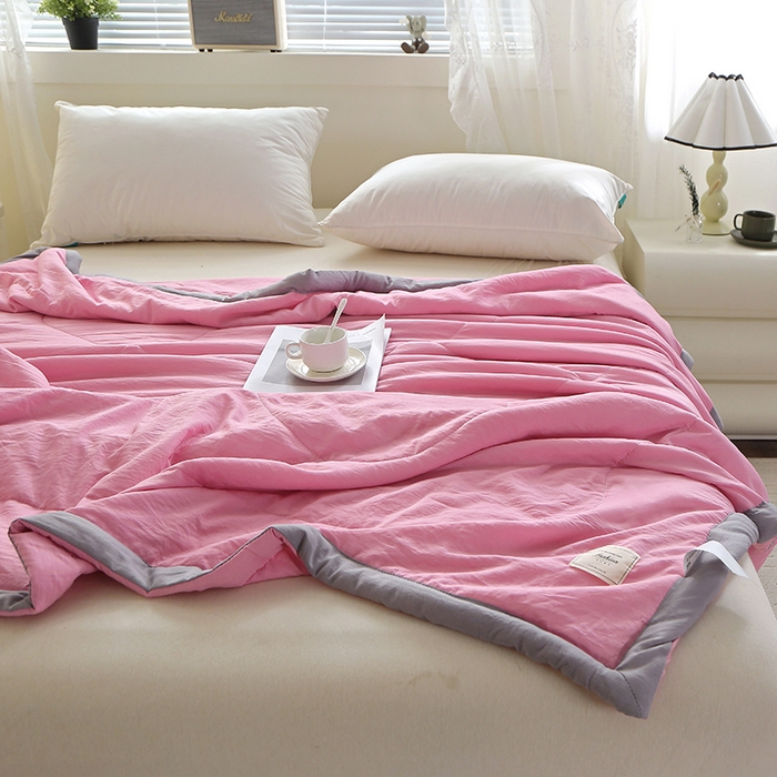 91家纺网 家纺一手货源 找家纺 （总）六合家纺 2026春夏新款纯色水洗棉夏被夏凉被空调被