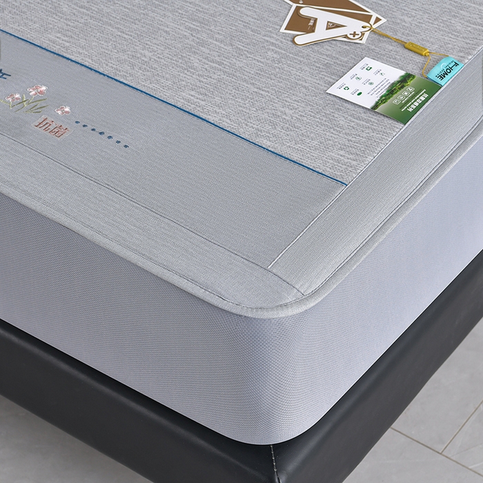 91家纺网 家纺一手货源 找家纺 小牛席业 2026新款小清新凉感冰丝席席子凉席-床笠款 灰色