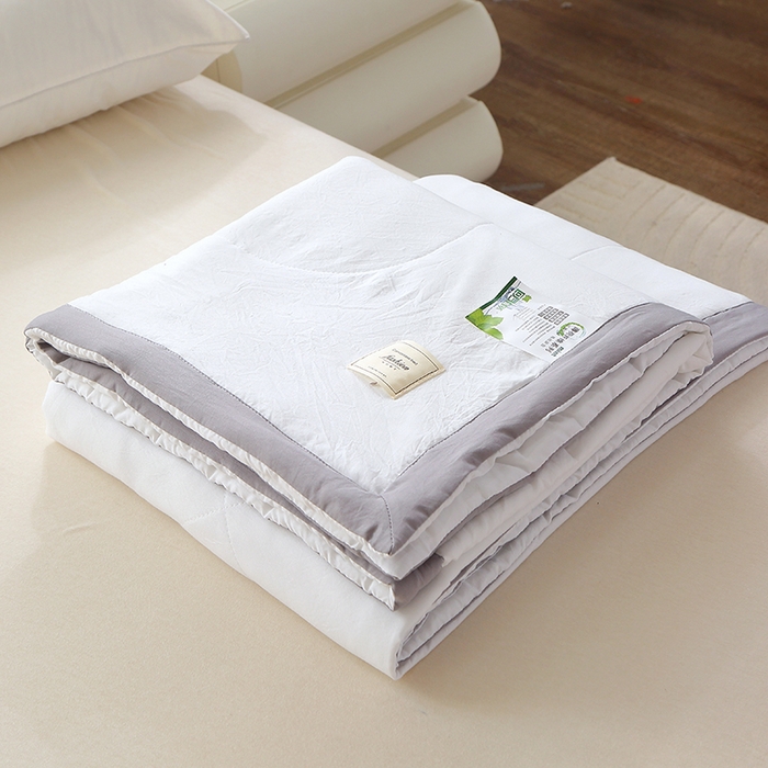 六合家纺 2026春夏新款纯色水洗棉夏被夏凉被空调被 珍珠白