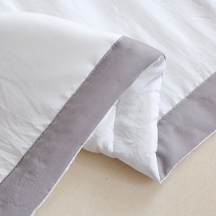 91家纺网 家纺一手货源 找家纺 六合家纺 2026春夏新款纯色水洗棉夏被夏凉被空调被 珍珠白